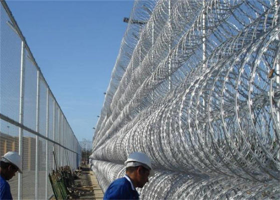 Высокопрочная колючая Concertina Wire, Concertina Razor Wire с диафрагмой 20 см